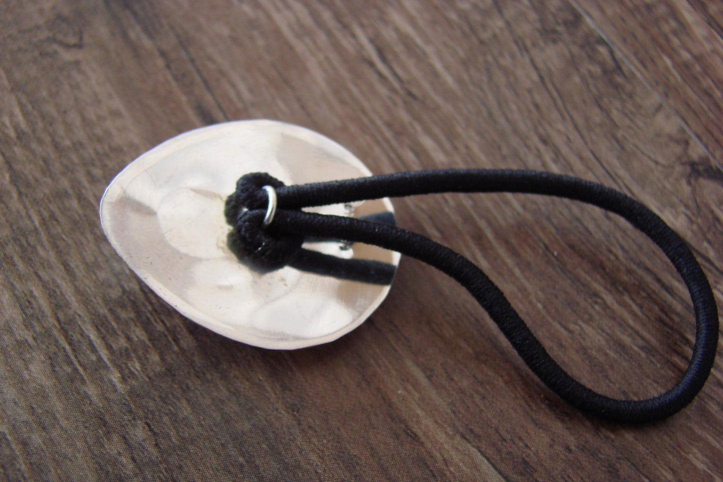 Native American Sterling Silver Coral Bear Paw Hair Tie by Johnson