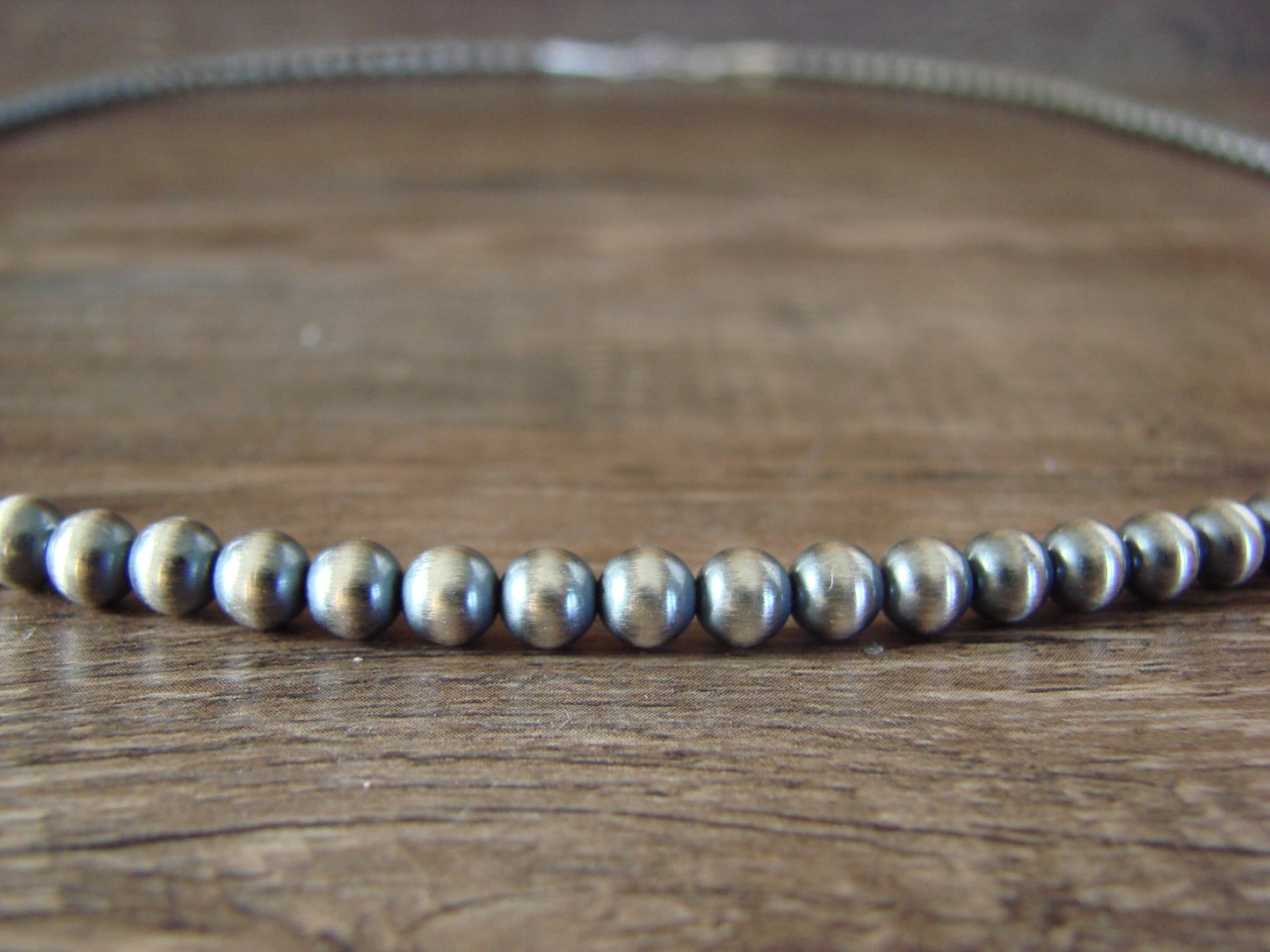 Native American Sterling Silver Navajo Pearl 28" Necklace - Jake