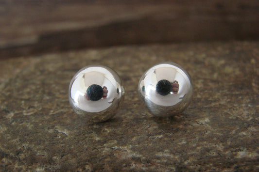 Native American Sterling Silver Post Earrings by Gloria Harvey