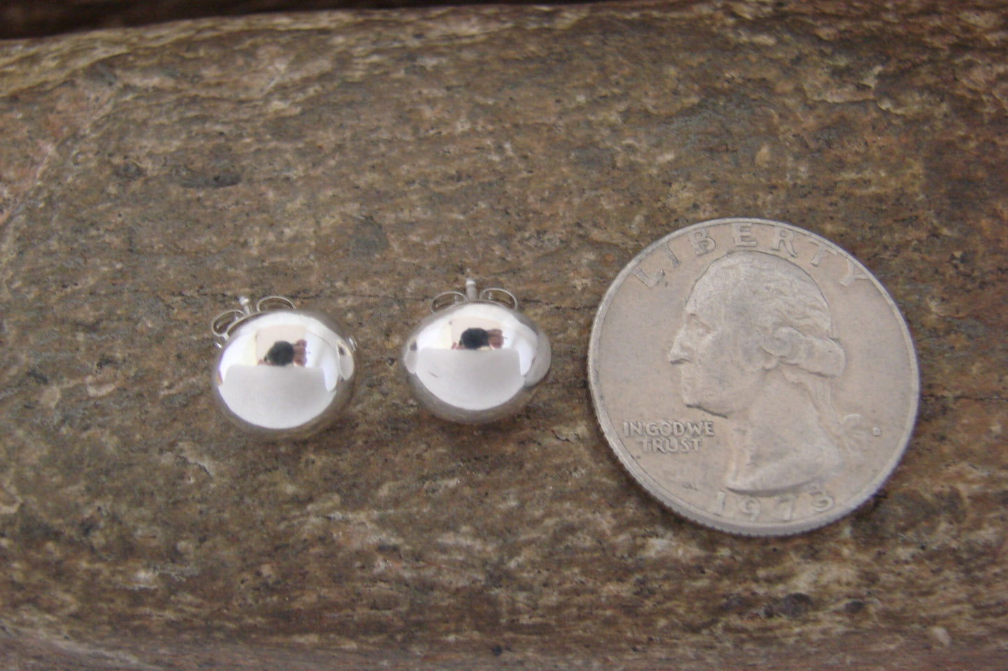 Native American Sterling Silver Post Earrings by Gloria Harvey