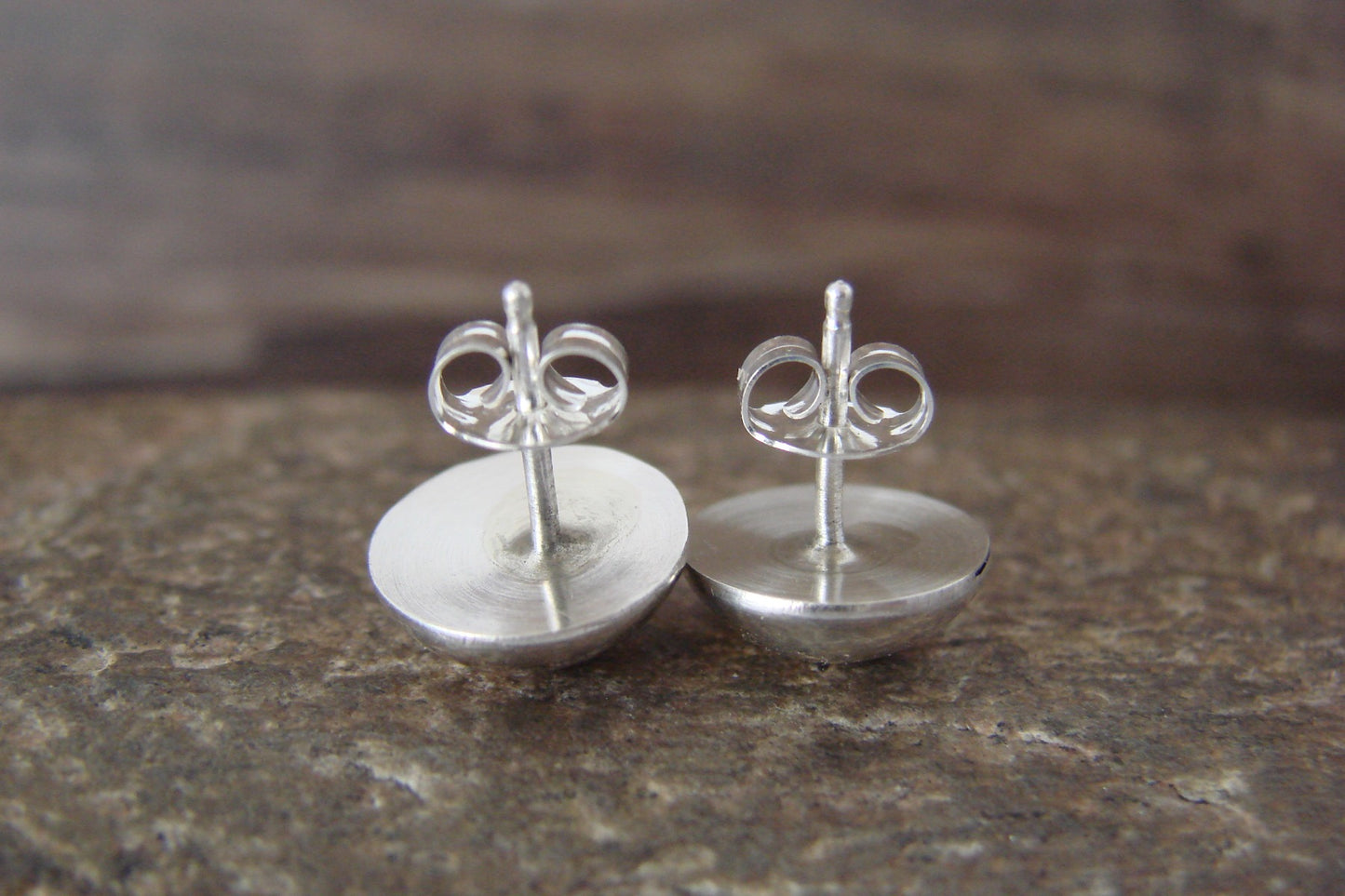 Native American Sterling Silver Post Earrings by Gloria Harvey