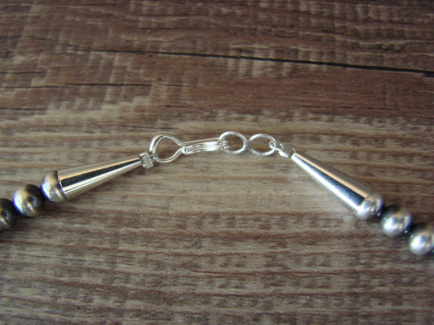 Native American Sterling Silver 20" Navajo Pearl Necklace by I. John