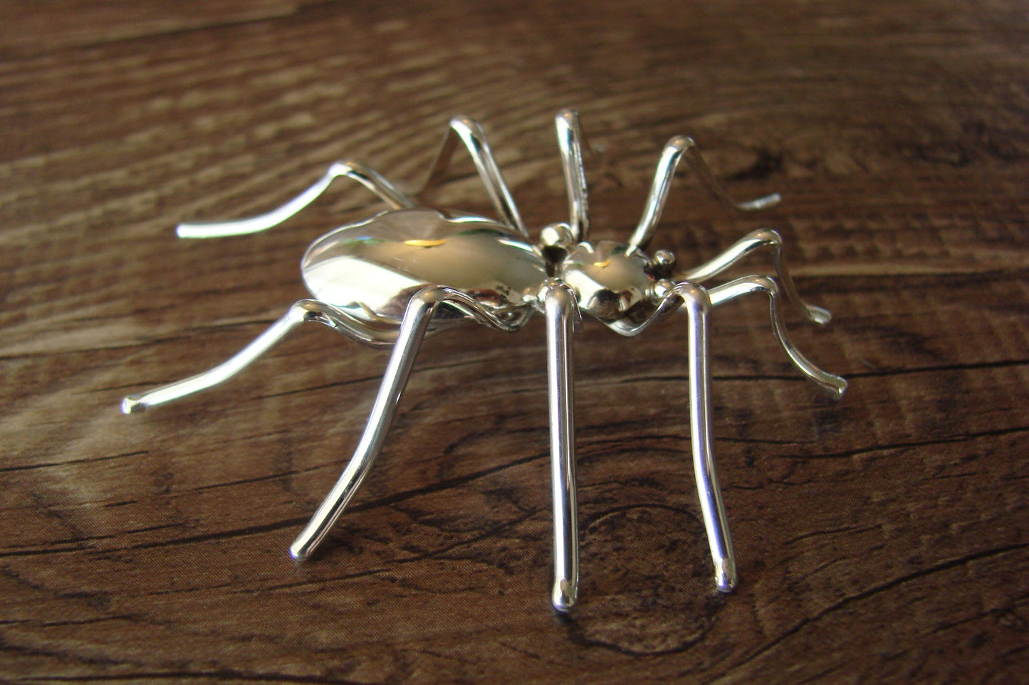 Navajo Indian Sterling Silver Spider Pin by Garfield