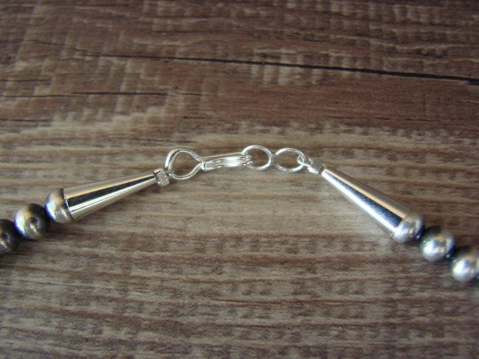 Native American Sterling Silver 30" Navajo Pearl Necklace by I. John