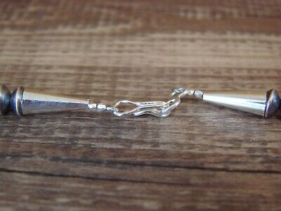 Navajo Pearl Sterling Silver Saucer Bead Hand Strung 35" Necklace - Doreen Jake