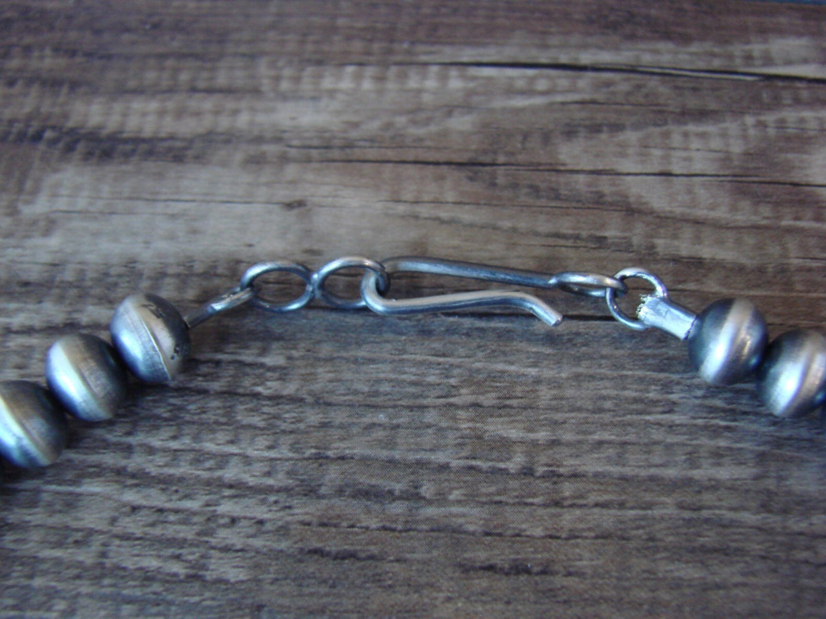 Graduated Sterling Silver Navajo Pearl 20" Necklace by Preston Haley