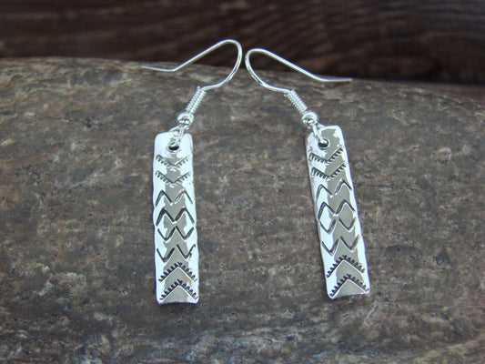 Native American Sterling Silver Dangle Earrings by Tahe