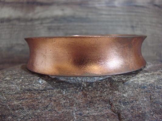 Native American 3/4" Copper Bangel Bracelet Signed Etsitty
