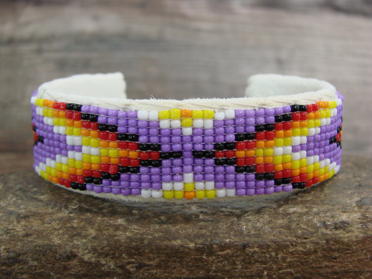 Native American Hand Beaded 3/4" Bracelet by Cleveland