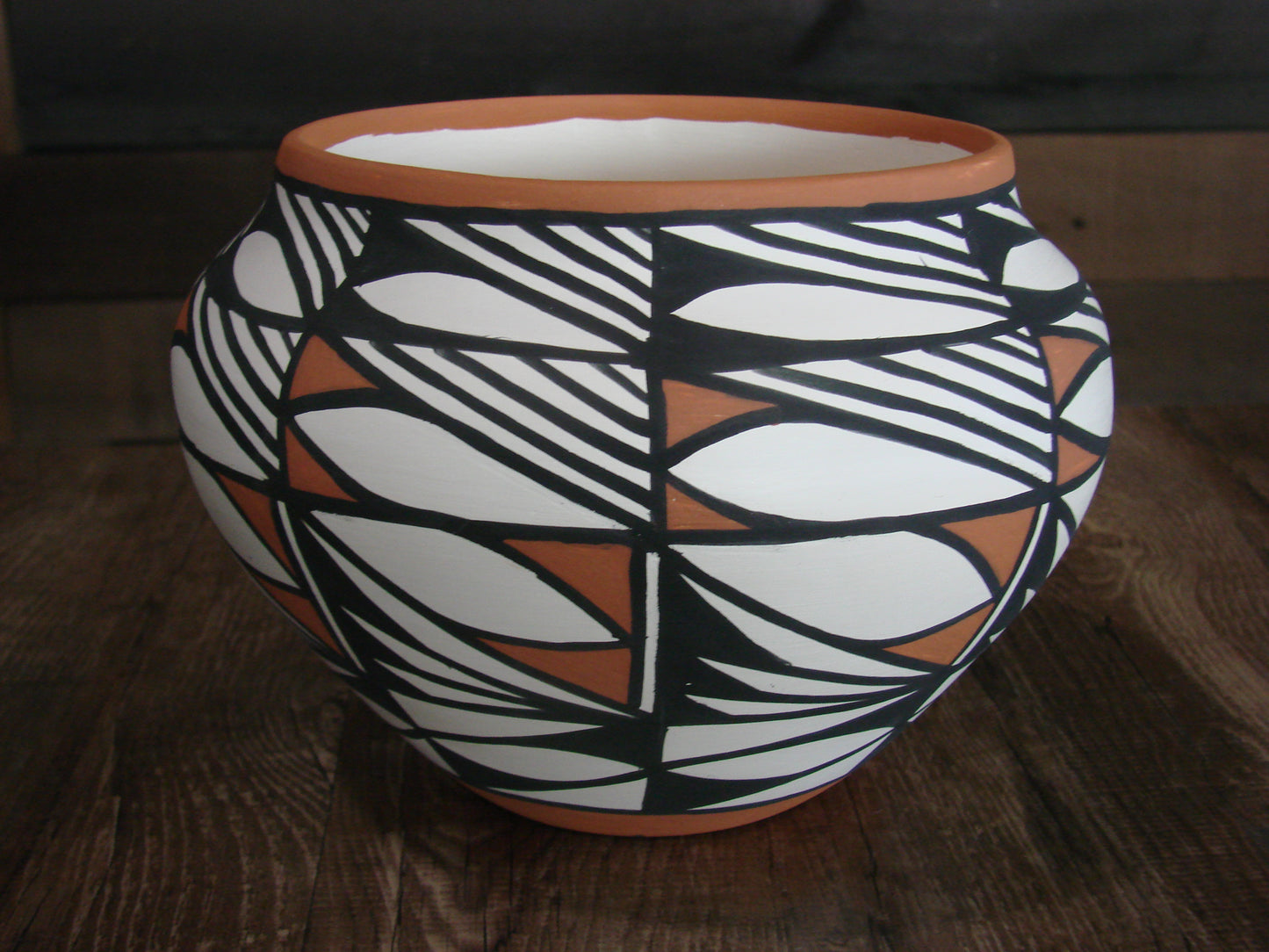 Native American Laguna Fine Line Hand Painted Pottery by Davis