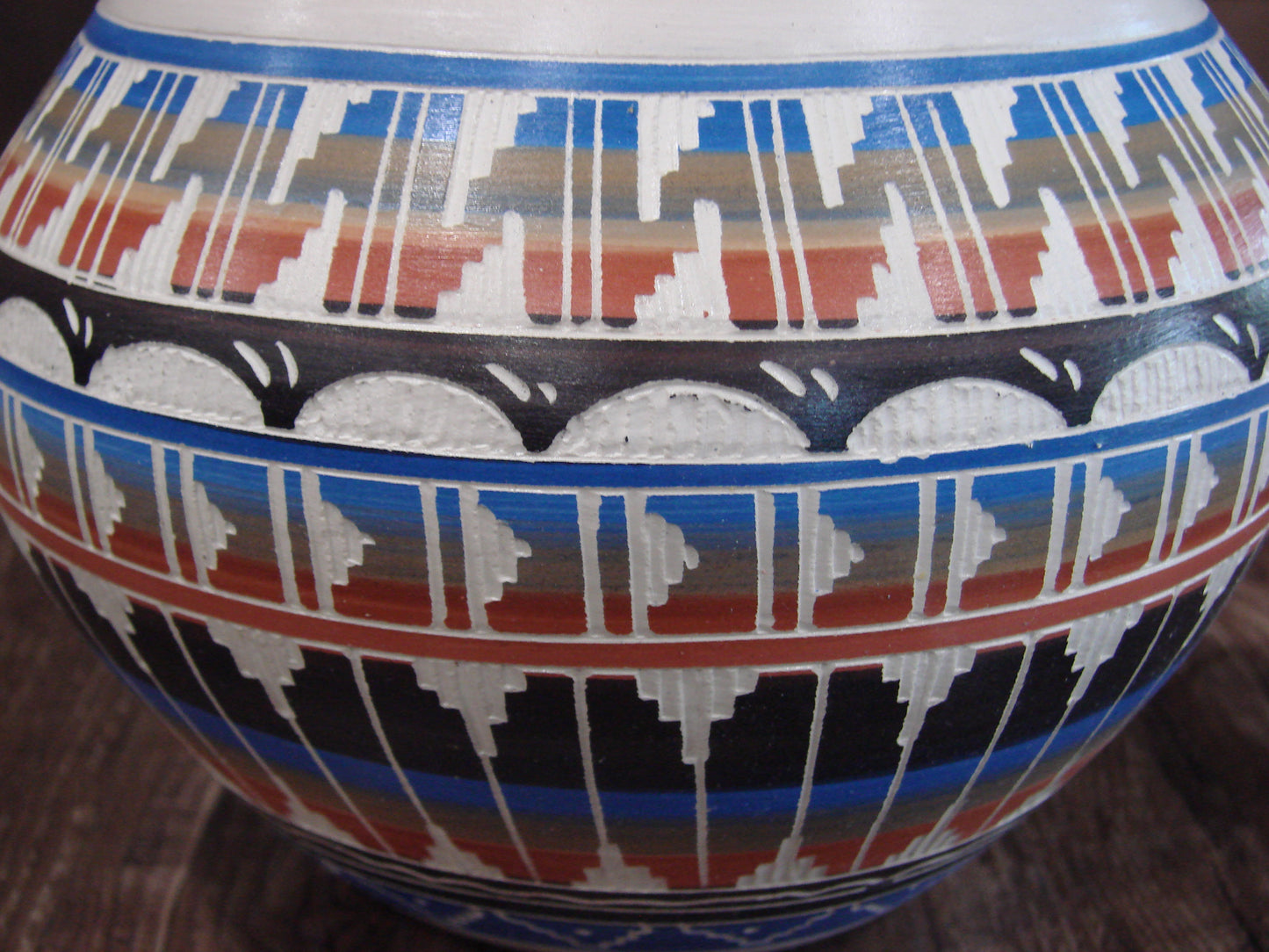 Native American Hand Etched & Hand Painted Pottery - Gilmore