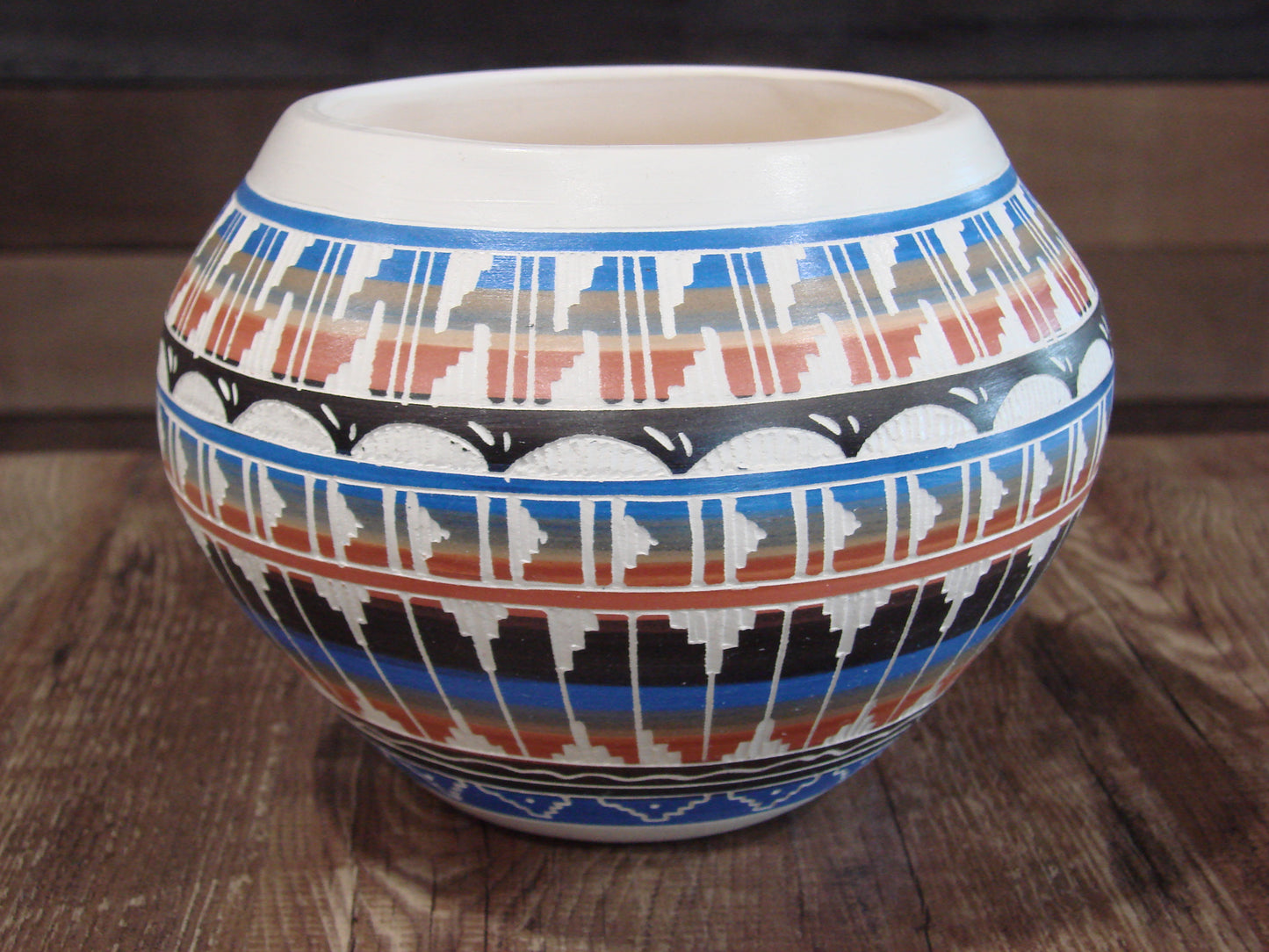 Native American Hand Etched & Hand Painted Pottery - Gilmore