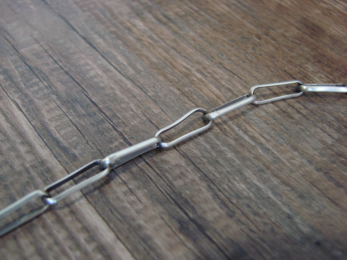 Native American Sterling Silver 24" Link Chain Link Necklace - Yazzie