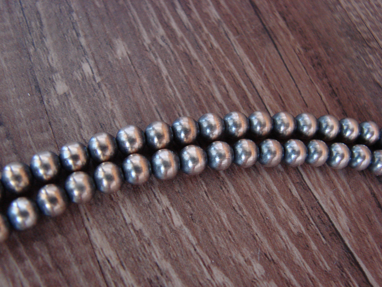 Native American 16" Sterling Silver & Turquoise Navajo Pearl Necklace - Tom Lewis
