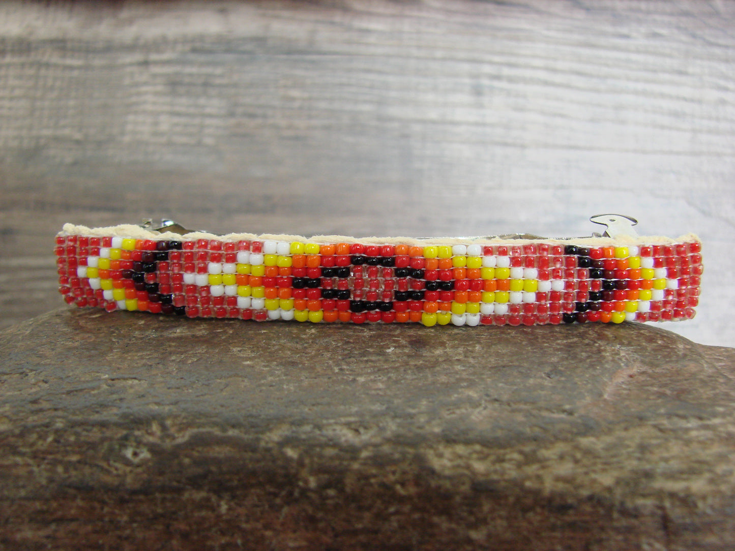 Native American Hand Beaded Hair Barrette by Cleveland