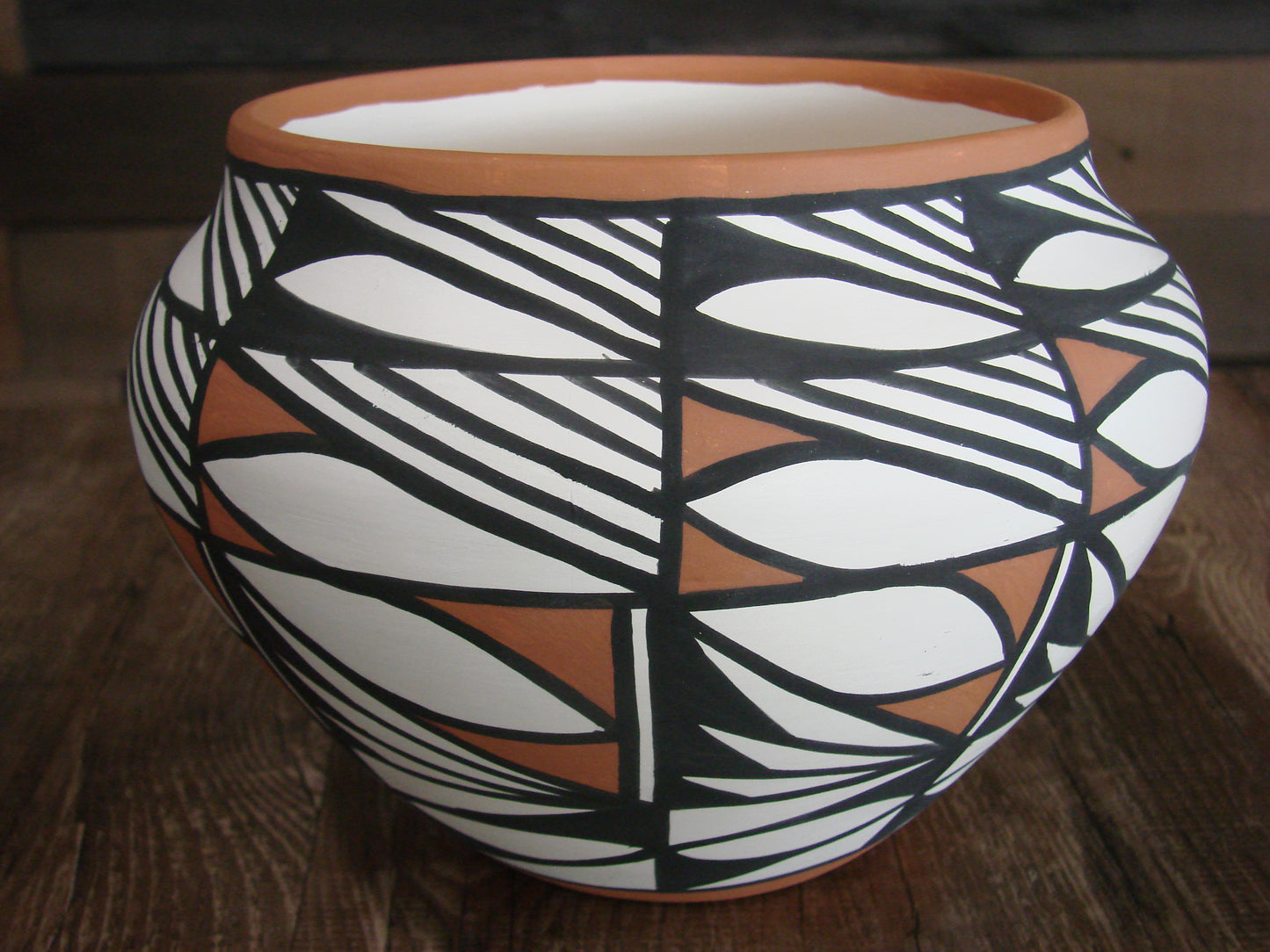Native American Laguna Fine Line Hand Painted Pottery by Davis