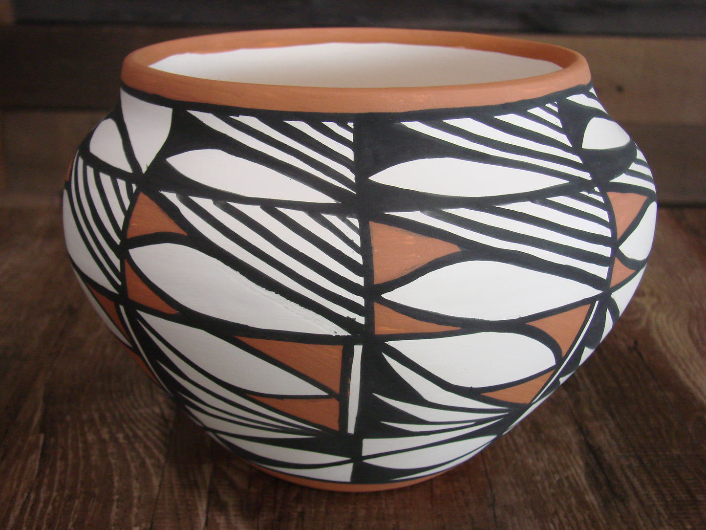 Native American Laguna Fine Line Hand Painted Pottery by Davis