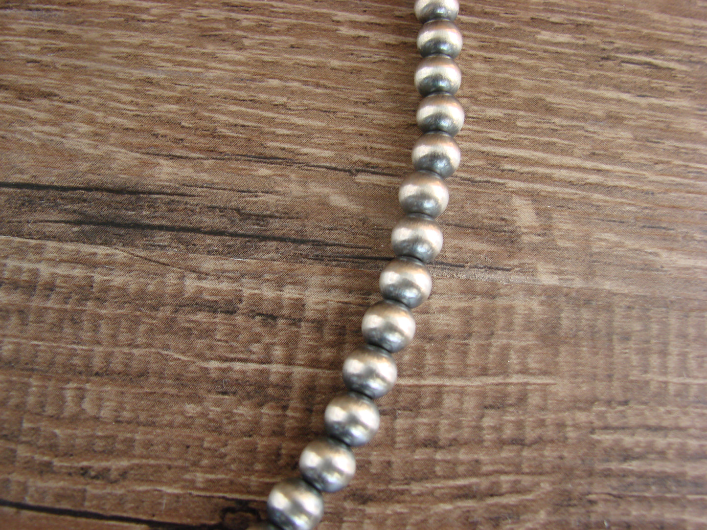 Native American Hand Strung Round Navajo Pearl 18" Necklace by I. John