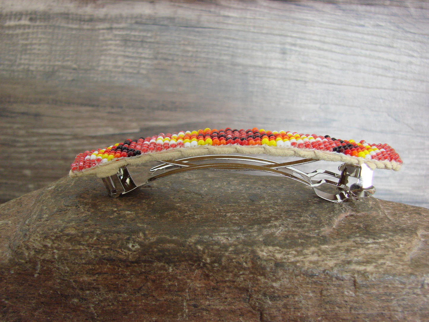 Native American Hand Beaded Hair Barrette by Cleveland