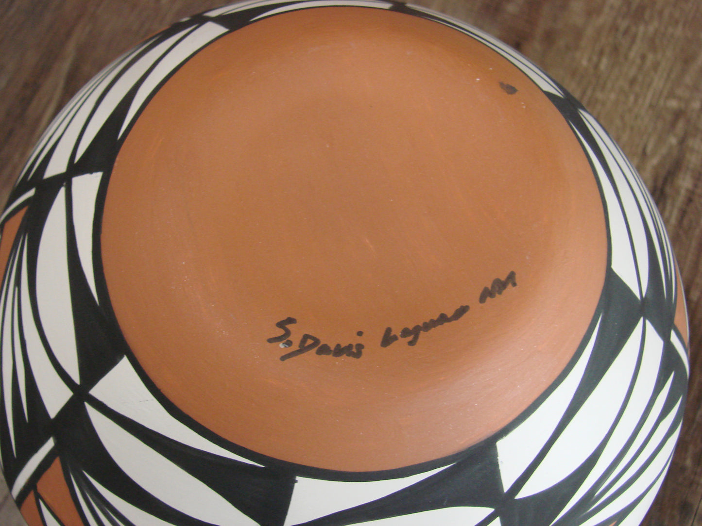 Native American Laguna Fine Line Hand Painted Pottery by Davis