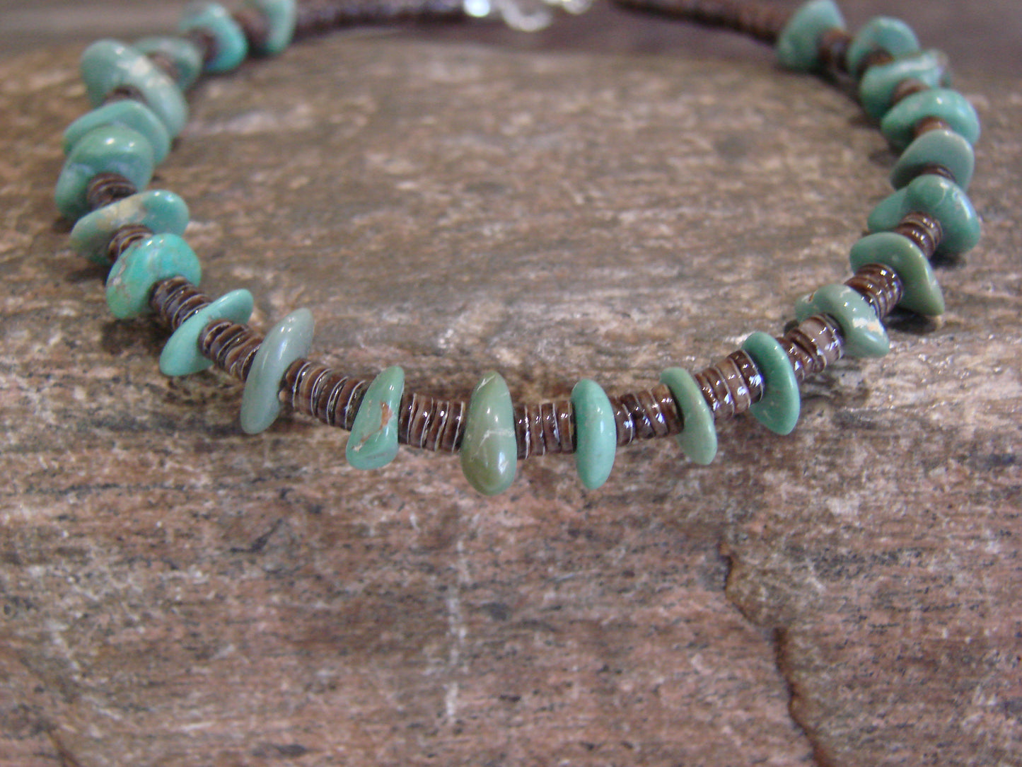 Native American Sterling Silver Turquoise Nugget Stone Bracelet by Coriz