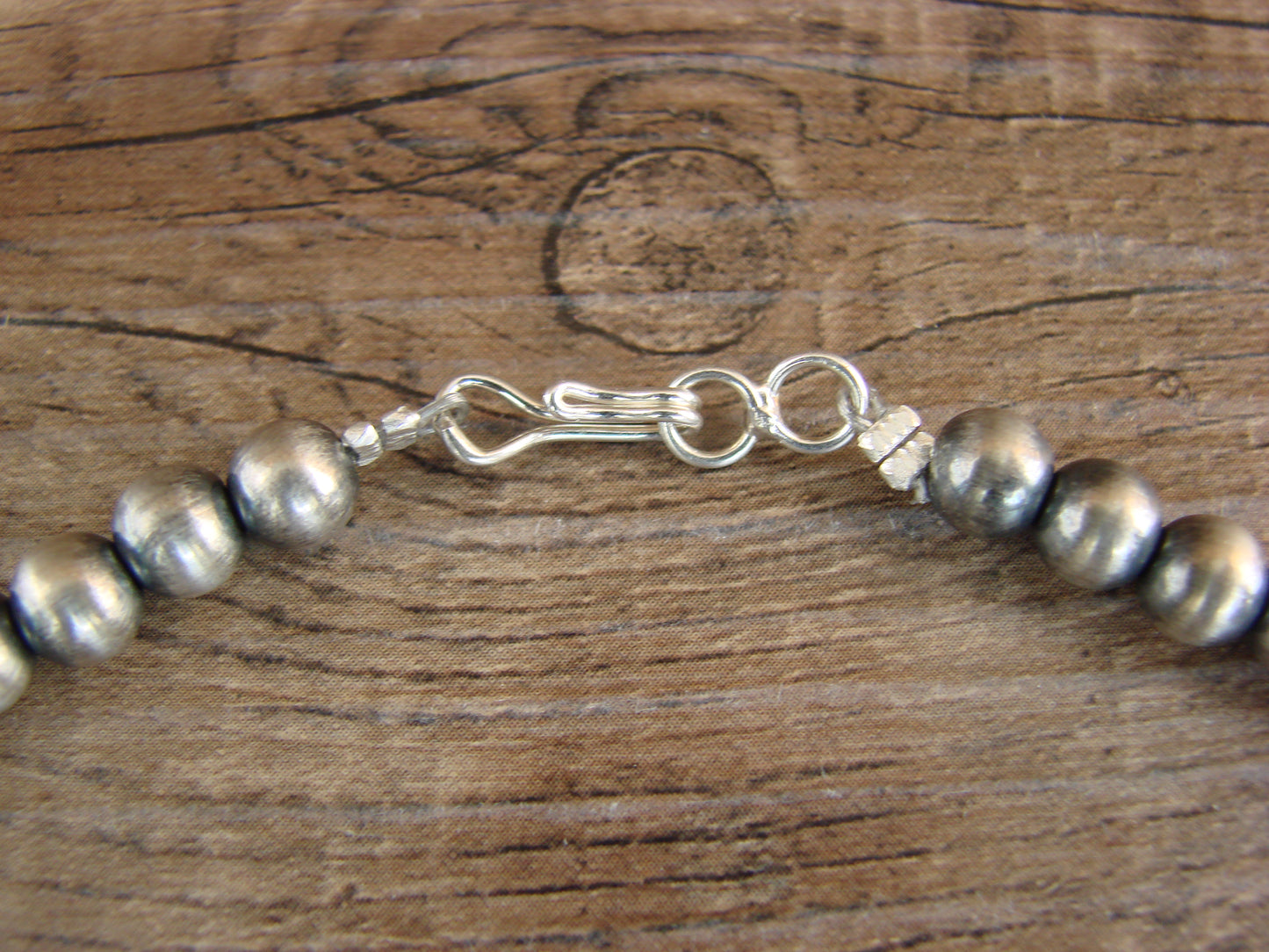Native American Hand Strung Round Navajo Pearl 18" Necklace by I. John