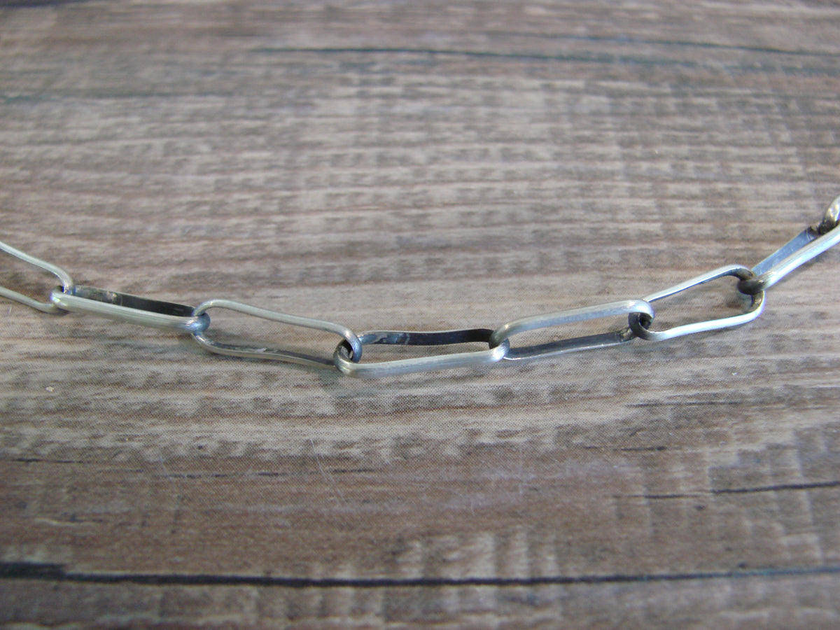 Native American Sterling Silver 24" Link Chain Link Necklace - Yazzie