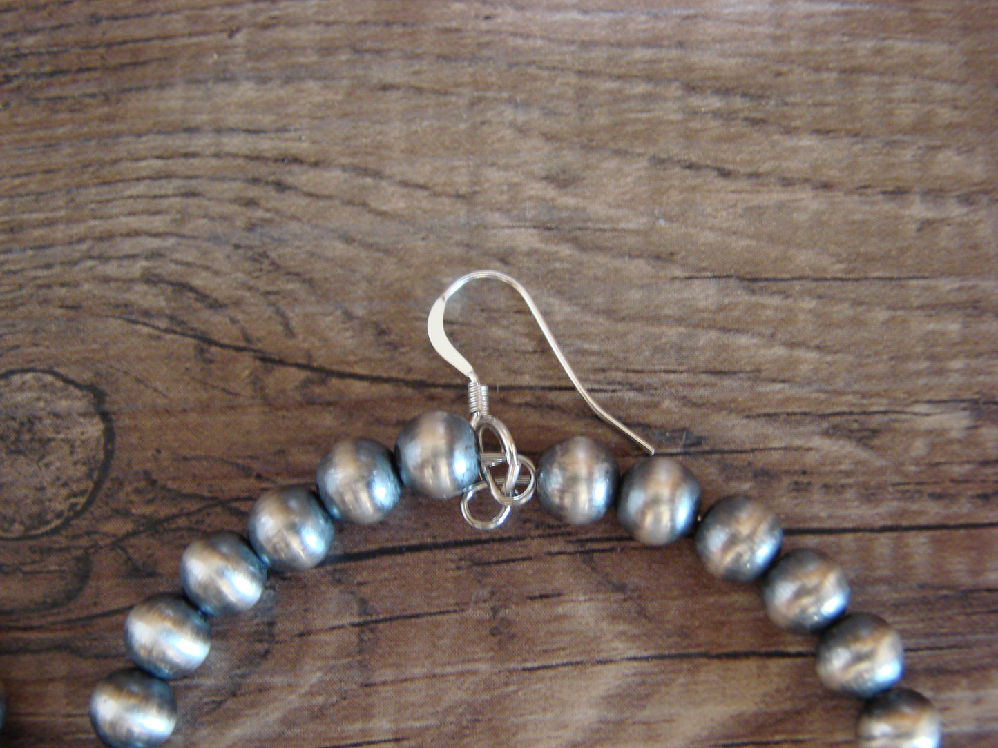 Native American Navajo Pearl & Turquoise Dangle Earrings by Jake