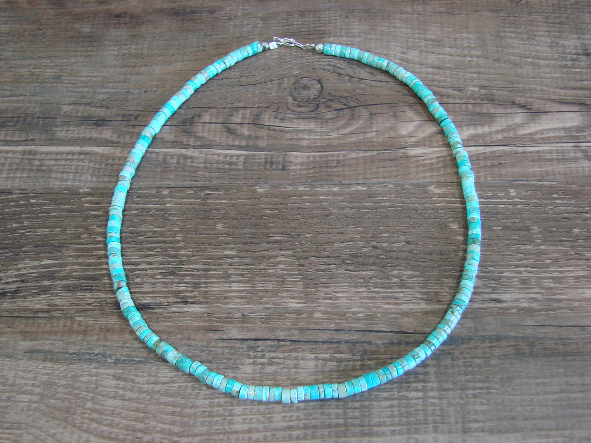 Native American 17" Turquoise Stone Necklace Coriz