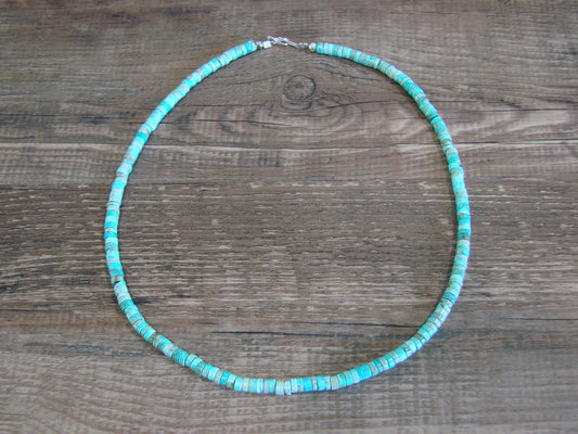 Native American 17" Turquoise Stone Necklace Coriz