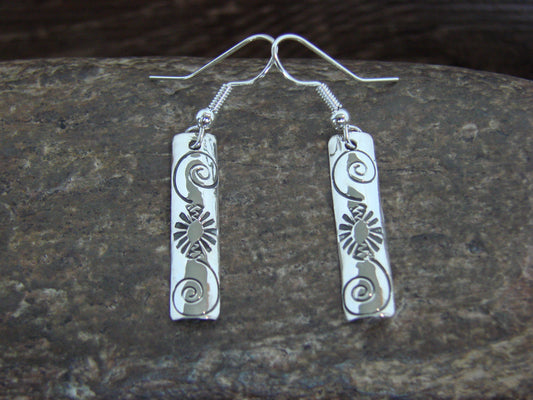 Native American Sterling Silver Dangle Earrings by Tahe