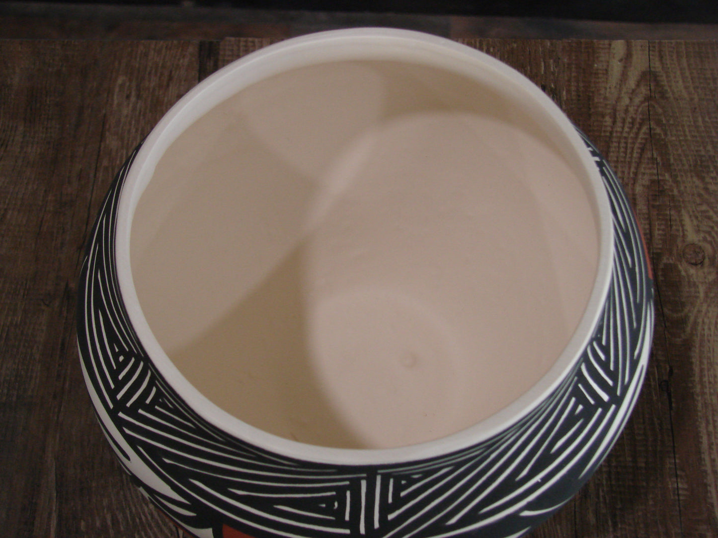 Native American Laguna Fine Line Hand Painted Pottery by DW