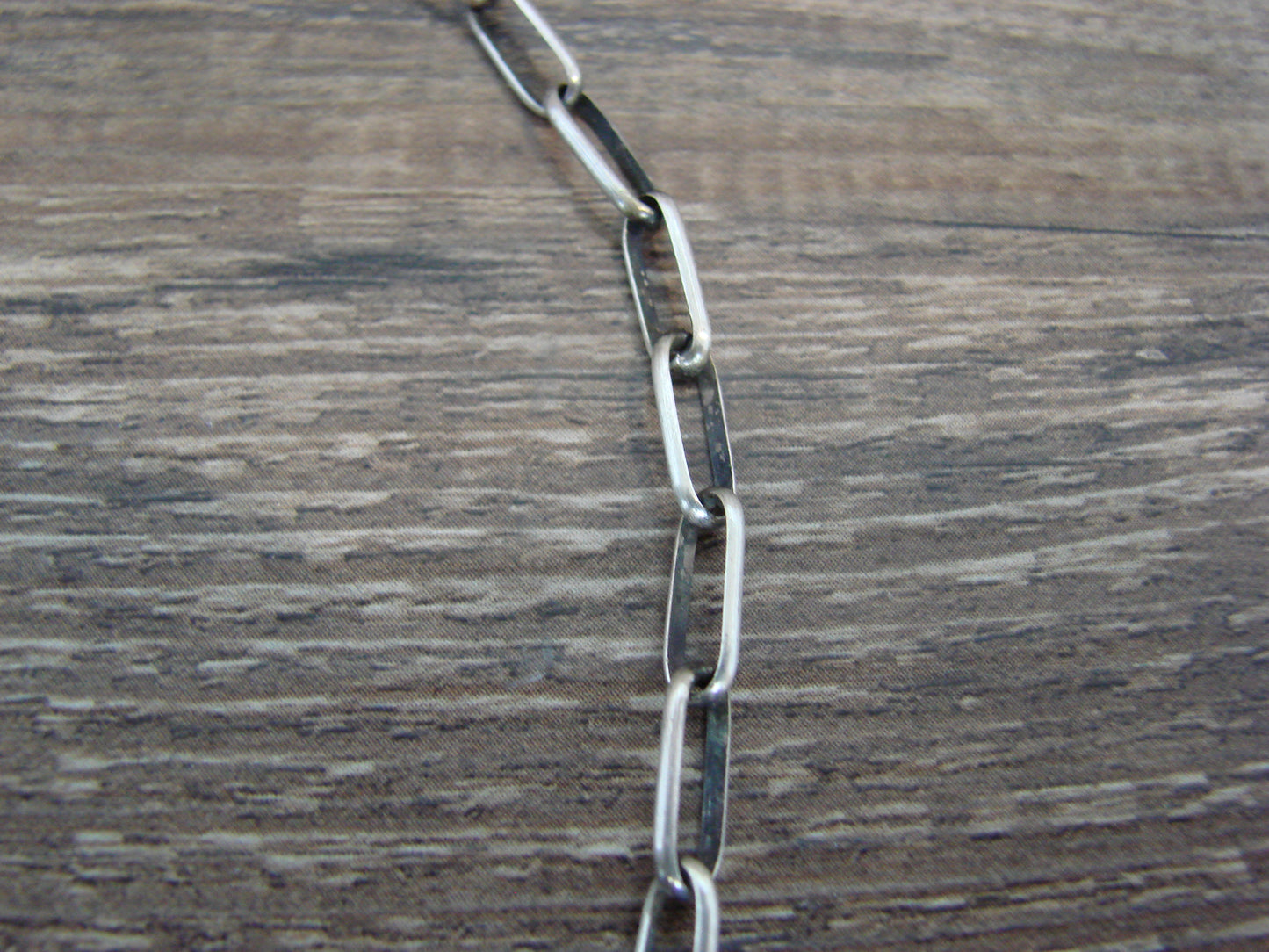 Native American Sterling Silver Turquoise & Navajo Pearl Link Necklace - John