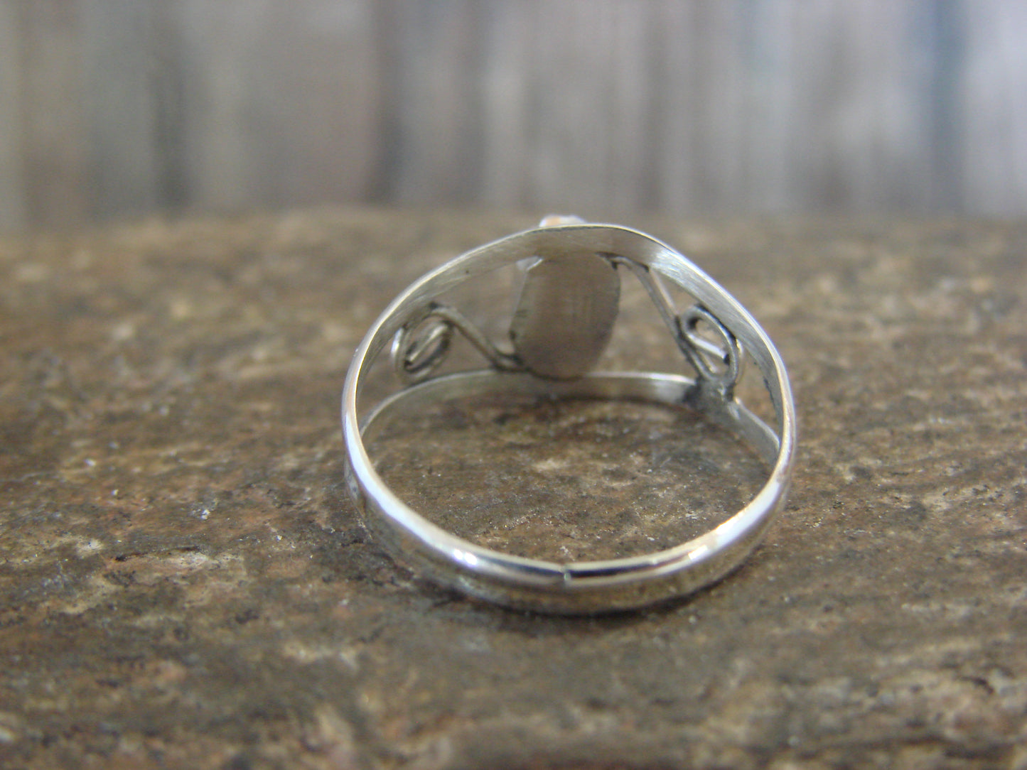 Native American Sterling Silver & Turquoise Ring by Lincoln - Size 4.5