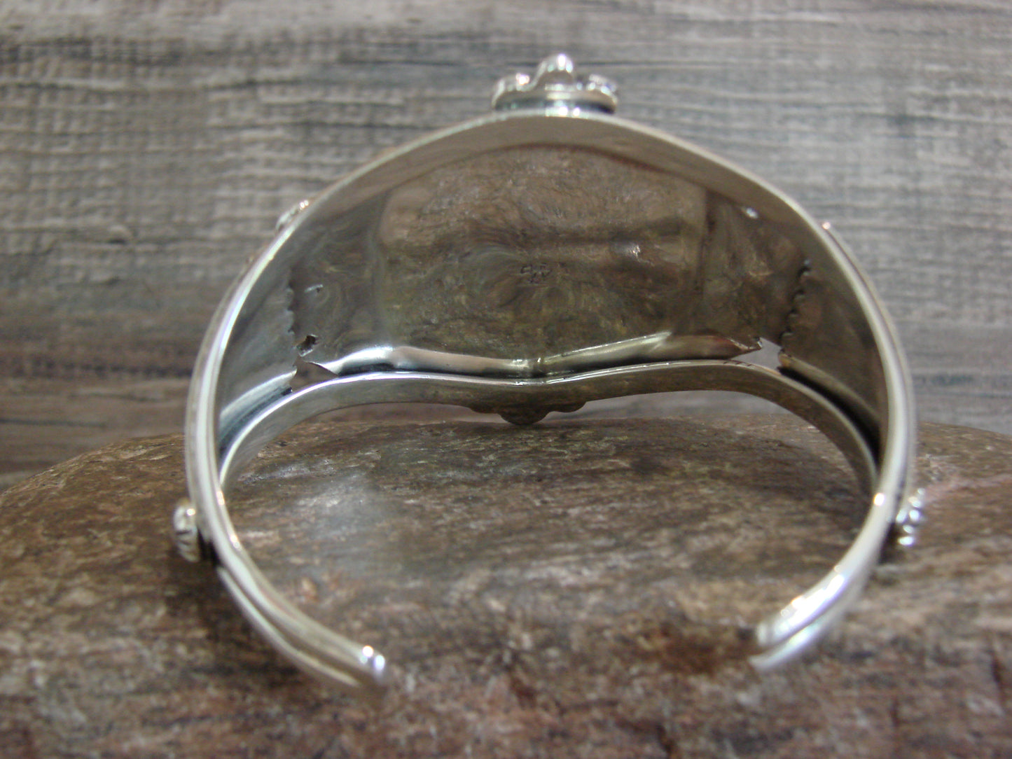 Native American Sterling Silver & Turquoise Bracelet by Delgarito