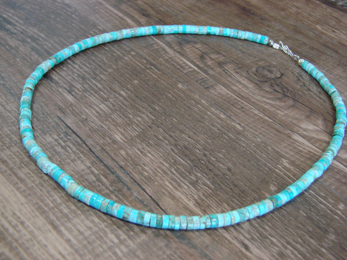Native American 17" Turquoise Stone Necklace Coriz