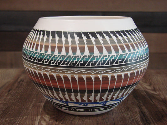 Native American Hand Etched & Hand Painted Pottery - Gilmore