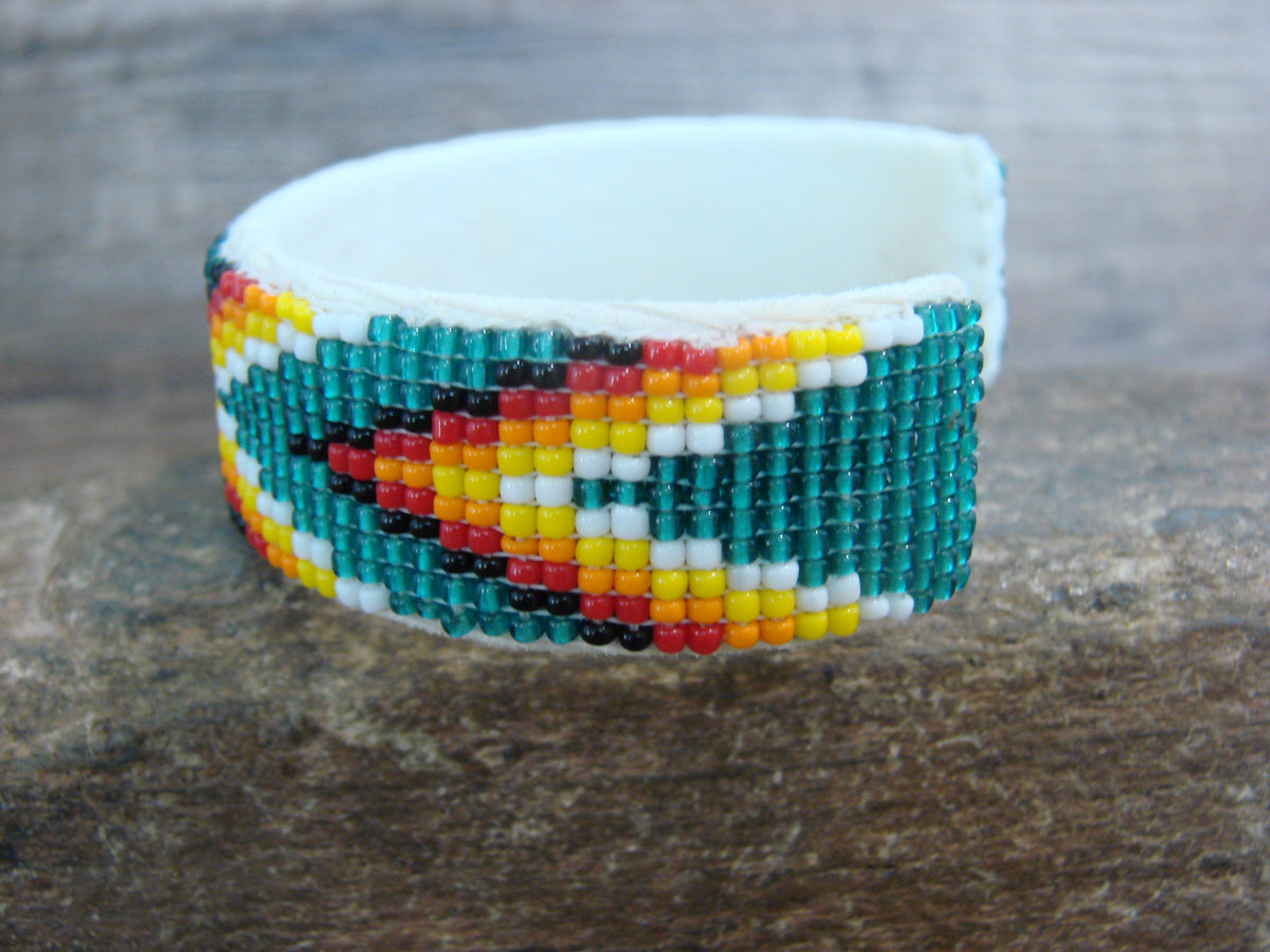 Native American Hand Beaded 3/4" Bracelet by Cleveland