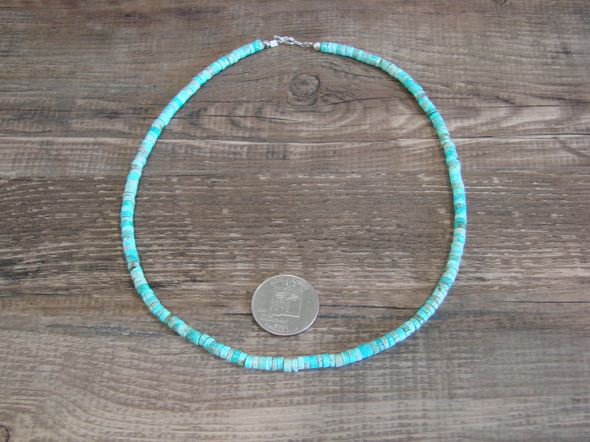 Native American 17" Turquoise Stone Necklace Coriz