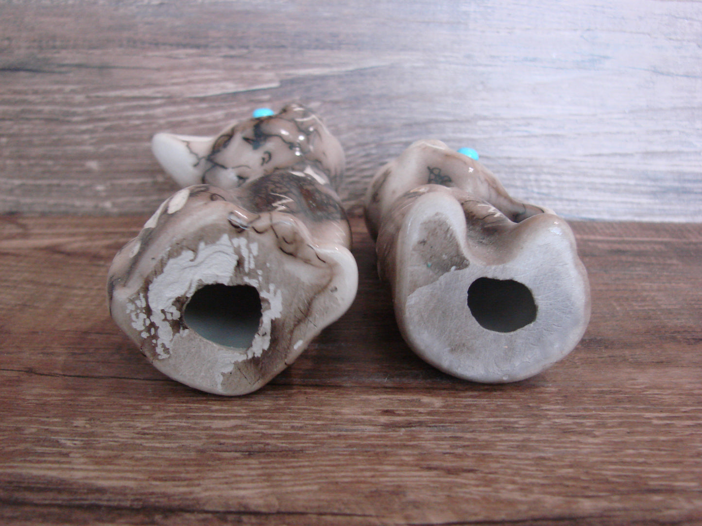 Native American Horse Hair Cat Pottery Set by Vail