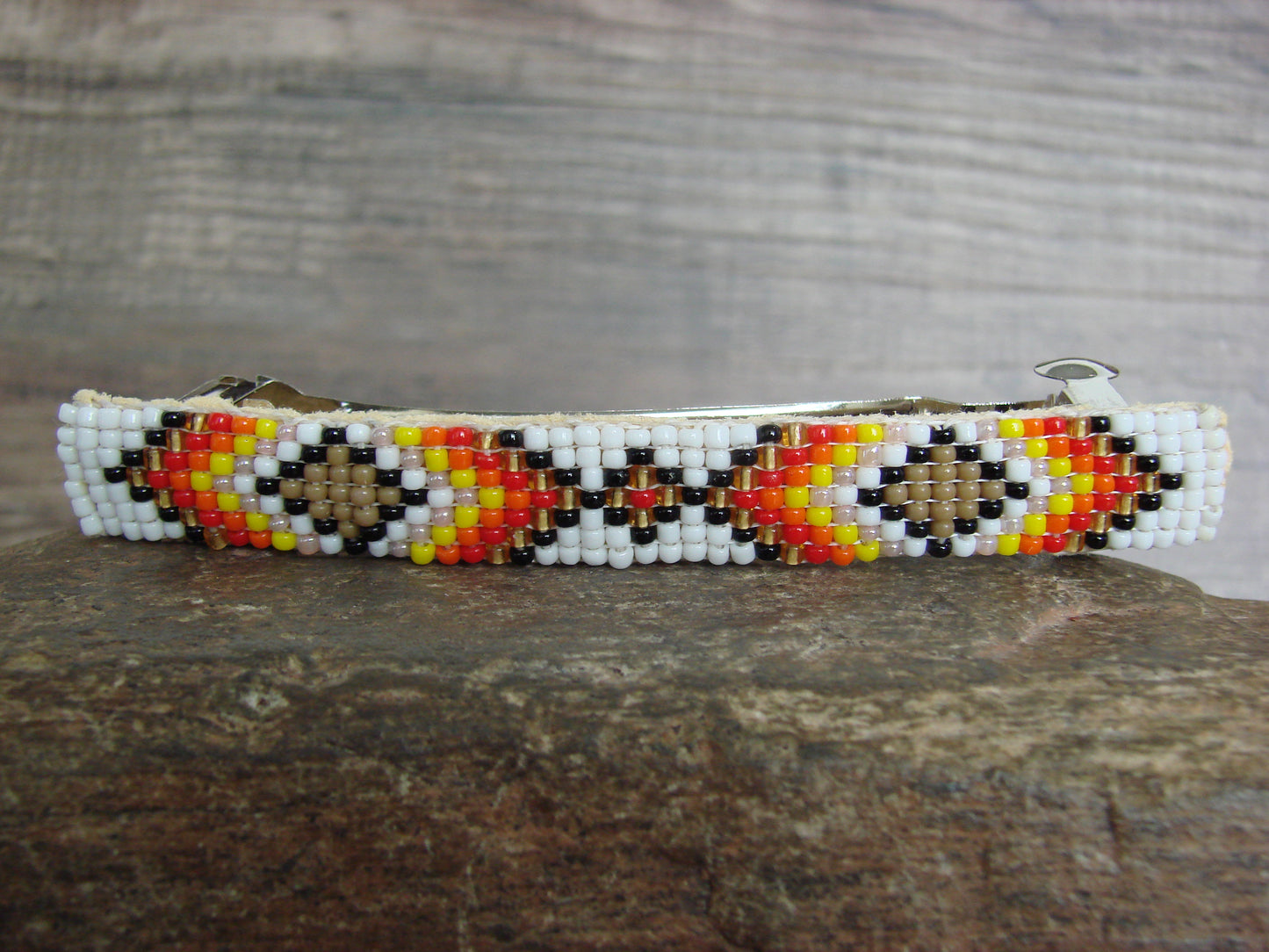 Native American Hand Beaded Hair Barrette by Cleveland