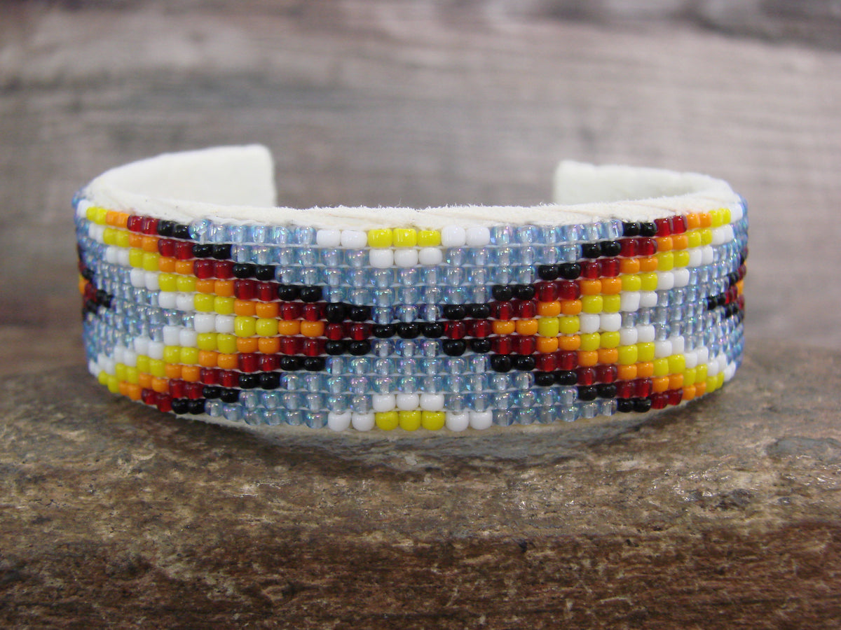 Native American Hand Beaded 3/4" Bracelet by Cleveland