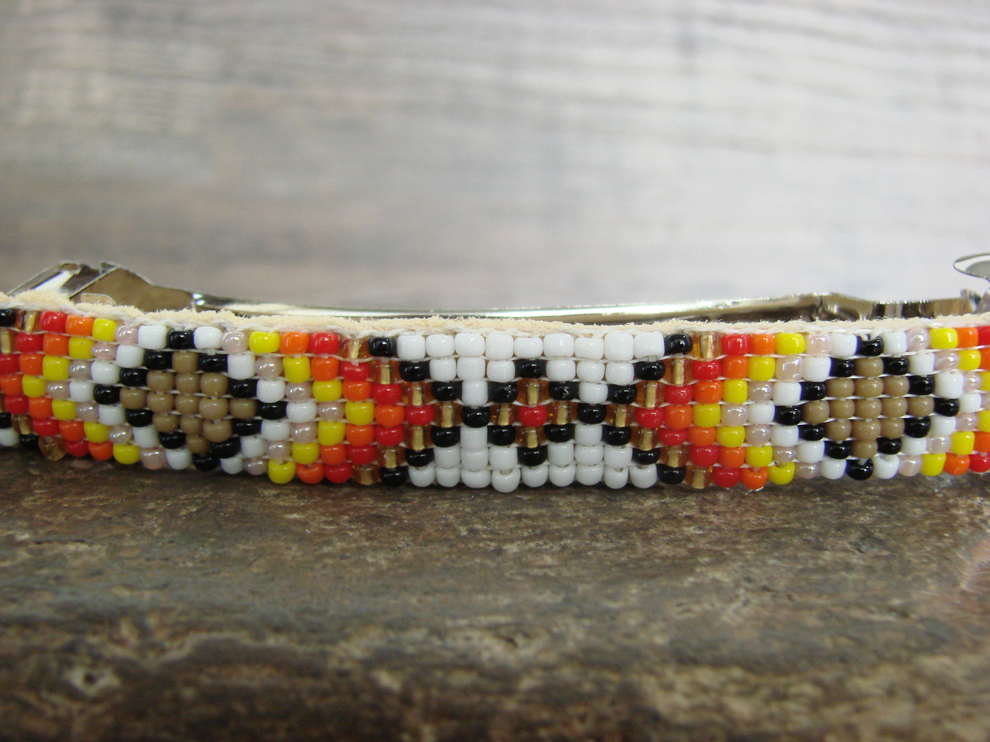 Native American Hand Beaded Hair Barrette by Cleveland