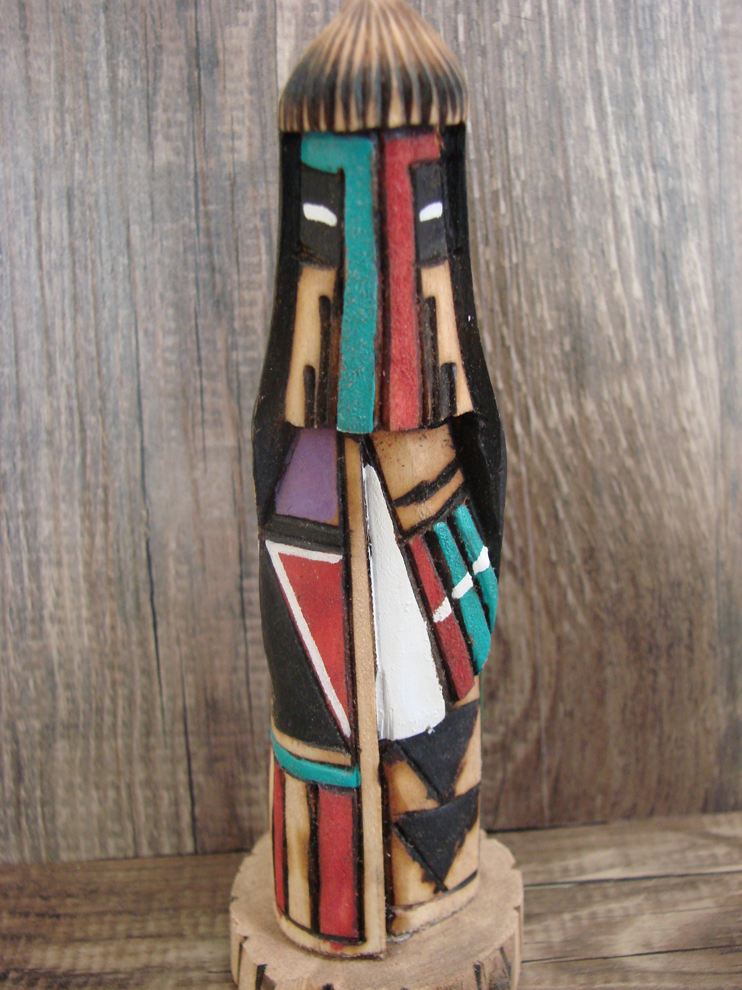 Native American Long Hair Shalako Kachina Dancer Signed JT