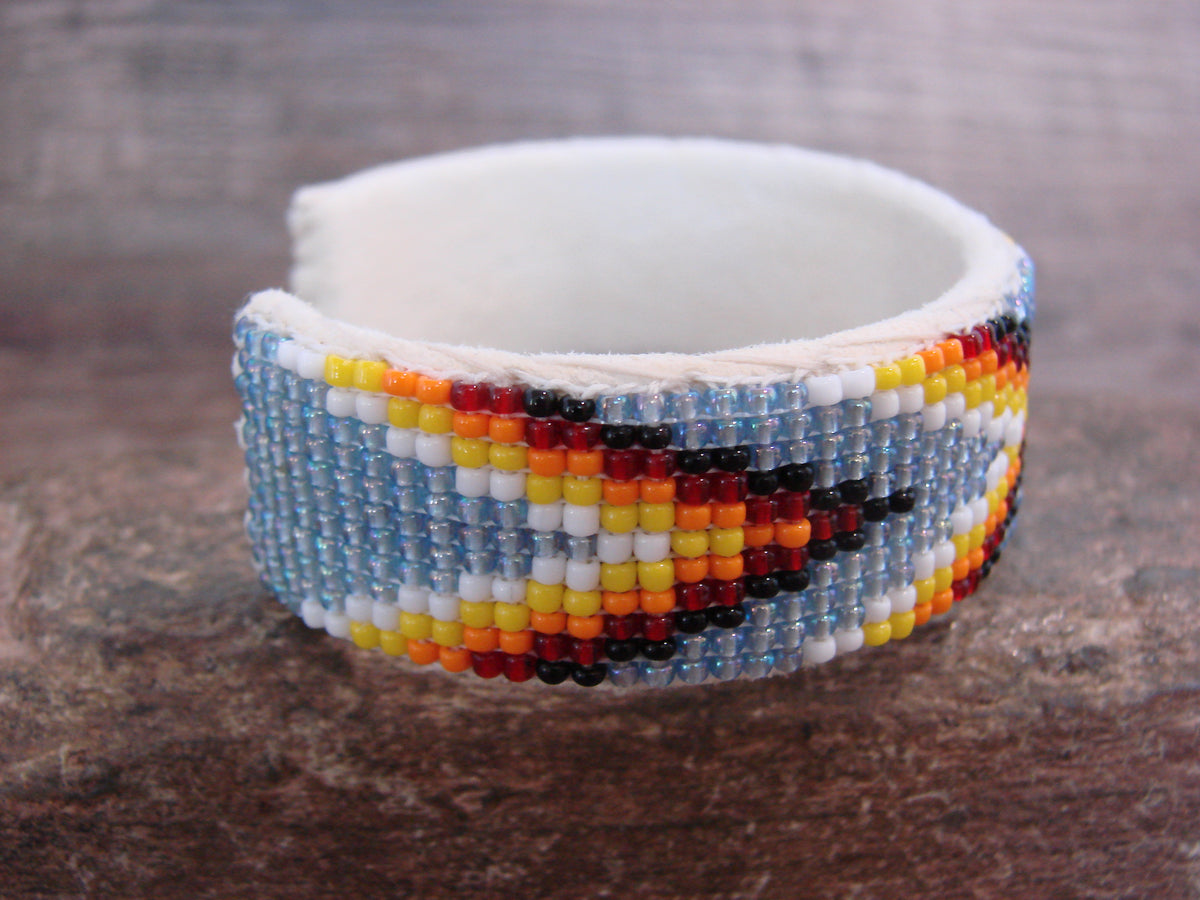 Native American Hand Beaded 3/4" Bracelet by Cleveland