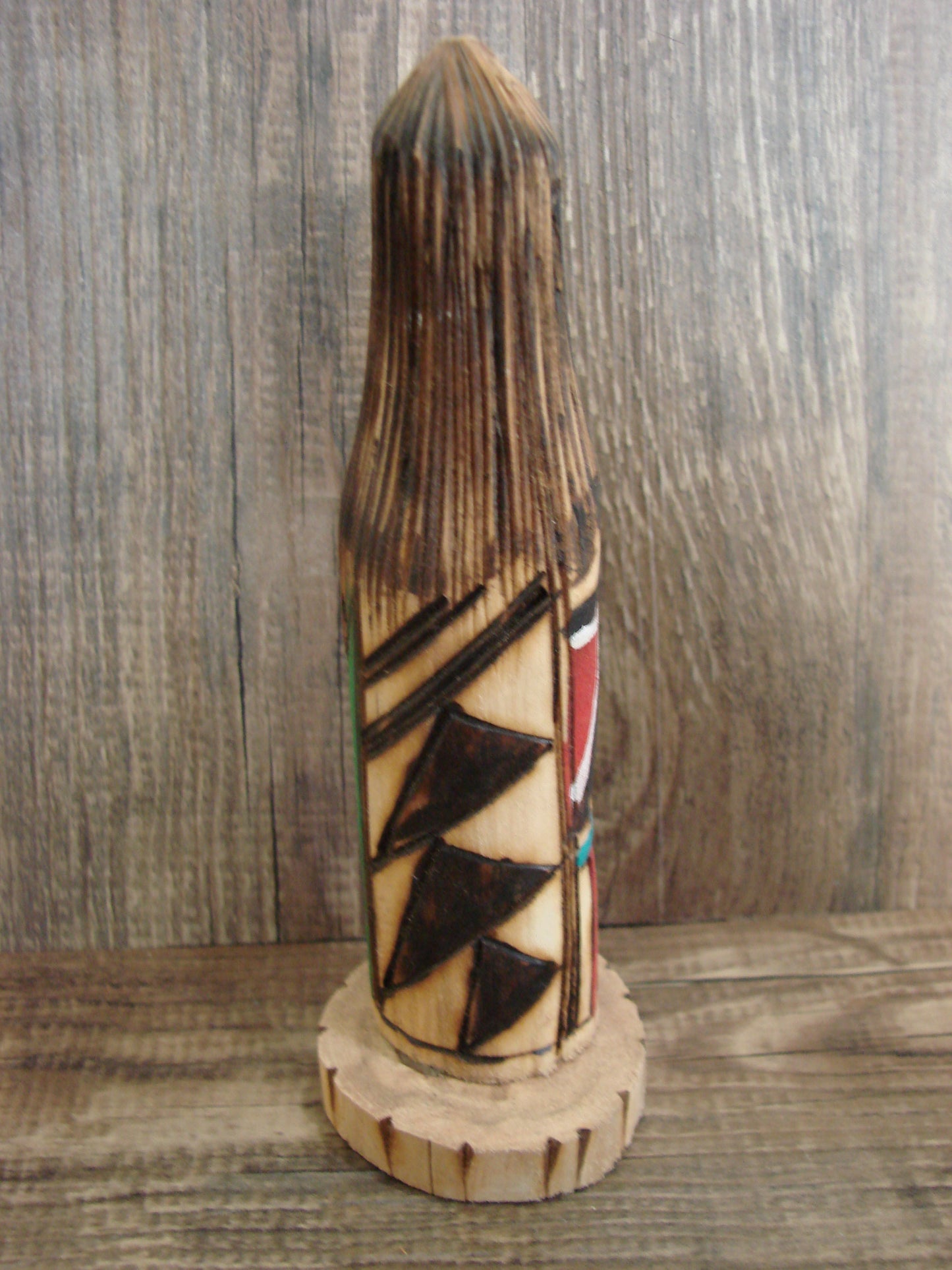 Native American Long Hair Shalako Kachina Dancer Signed JT