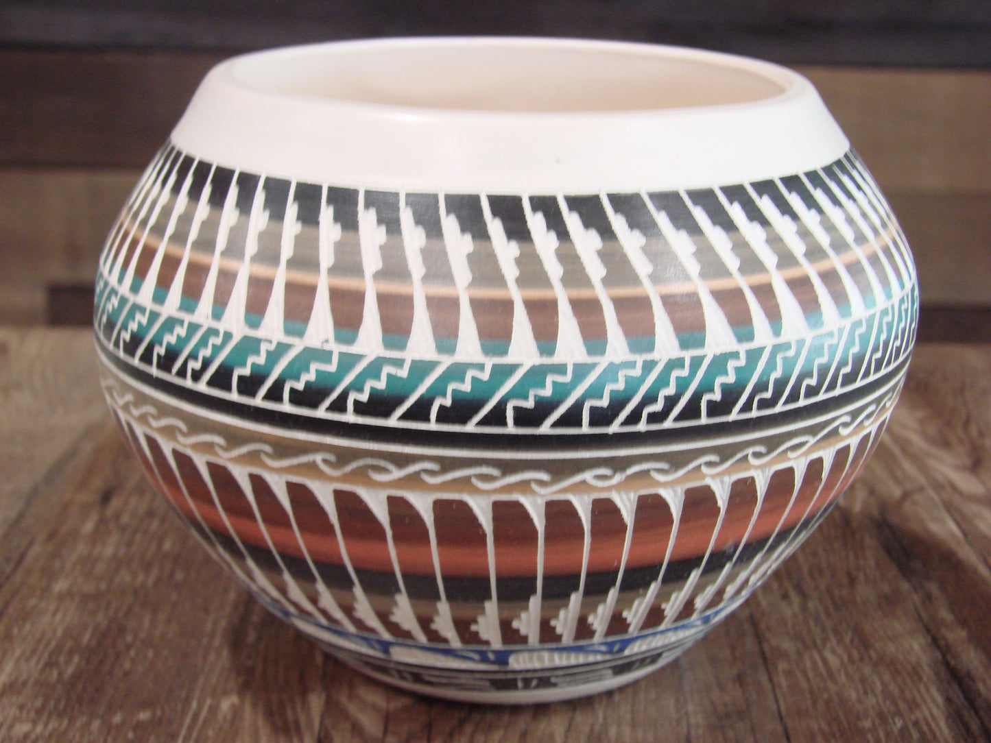 Native American Hand Etched & Hand Painted Pottery - Gilmore