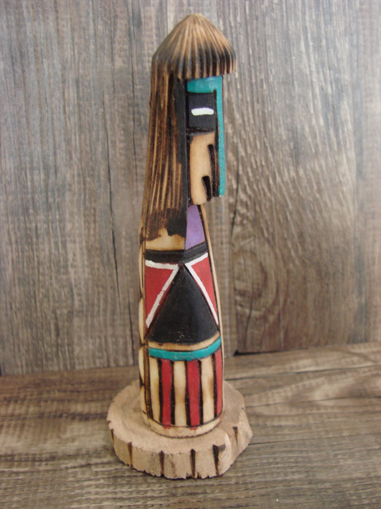 Native American Long Hair Shalako Kachina Dancer Signed JT