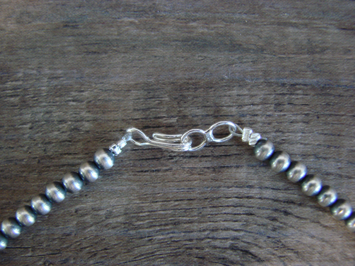 Native American Sterling Silver 4mm Navajo Pearl 16" Necklace Mariano