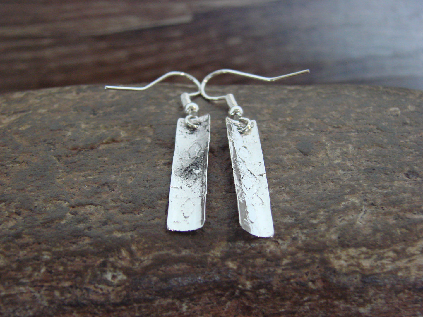 Native American Sterling Silver Dangle Earrings by Tahe